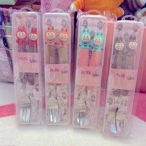 Labubu Spoon & fork set kawaii